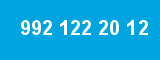 992 122 20 12 992 122 20 12